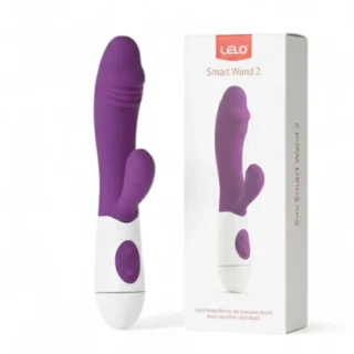 جهاز سمارت واند 2 هزاز مهبلي كهربائي بشكل أرنب 18.5 سم باللون الأرجواني لتحفيز مزدوج مع توصيل سريع وسري داخل السعودية