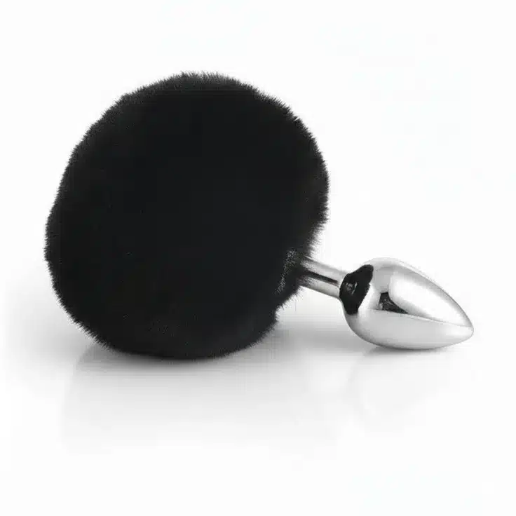 سدادة شرجية ذيل الأرنب الأسود – معدن مقاوم للصدأ مع فرو ناعم | ألعاب زوجية 1 سدادة شرجية ذيل الأرنب الأسود من معدن مقاوم للصدأ مع فرو ناعم وألعاب زوجية فاخرة