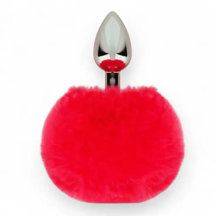 سدادة شرجية معدنية بذيل أرنب أحمر – فرو ناعم وإكسسوارات ألعاب زوجية 1 سدادة شرجية معدنية بذيل أرنب أحمر مع فرو ناعم وإكسسوارات ألعاب زوجية