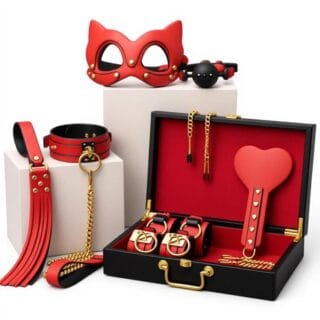 طقم ليلة السيطرة الكاملة – مجموعة قيود سادية جلدية فاخرة لتعزيز العلاقة الزوجية مع توصيل سريع وسري داخل السعودية