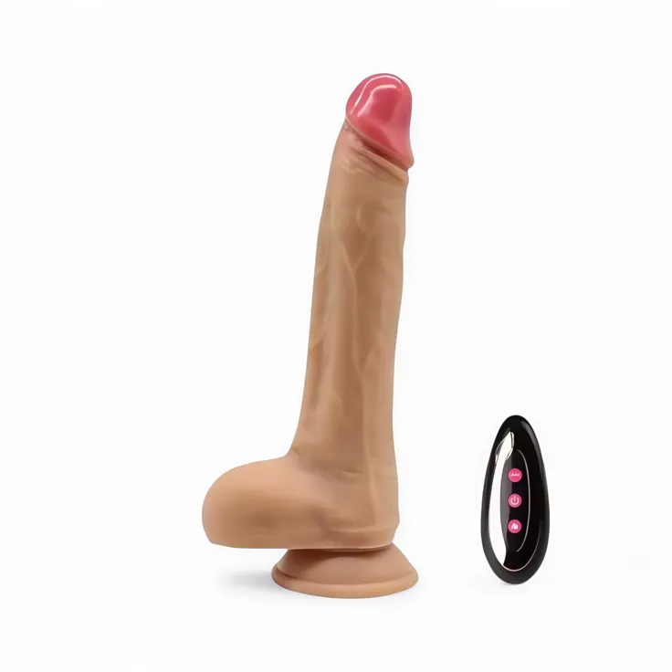 قضيب صناعي – سيليكون طبي – مقاس 26 سم – صناعة ألمانية 2 قضيب ذكري صناعي هزاز في وضعية عمودية مثبت بقاعدة شفط قوية بجانبه ريموت كنترول للتحكم في أنماط الاهتزاز.