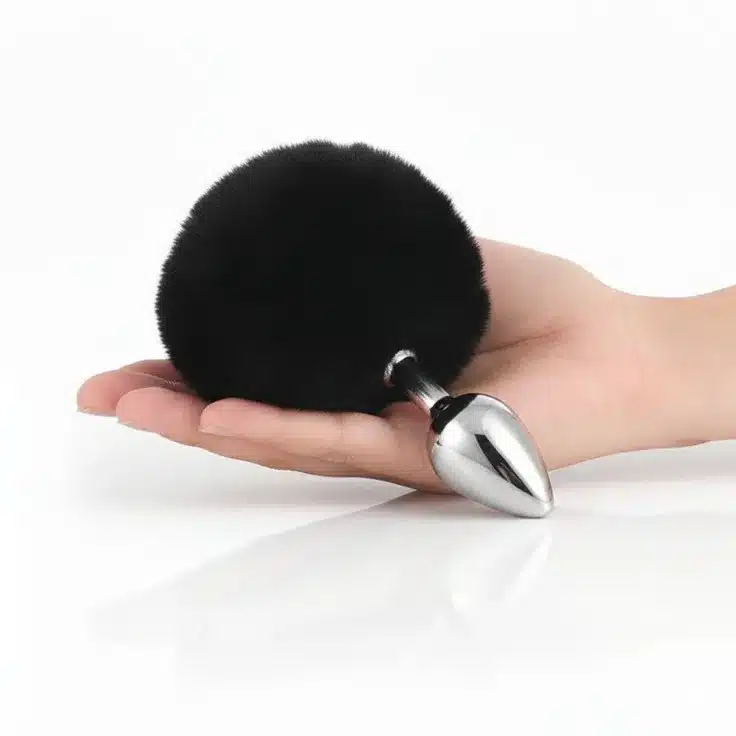 سدادة شرجية ذيل الأرنب الأسود – معدن مقاوم للصدأ مع فرو ناعم | ألعاب زوجية 4 سدادة شرجية ذيل الأرنب الأسود – معدن مقاوم للصدأ مع فرو ناعم | ألعاب زوجية - الصورة 4