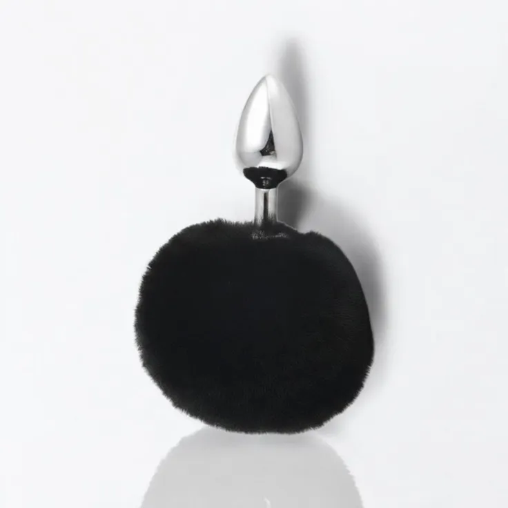 سدادة شرجية ذيل الأرنب الأسود – معدن مقاوم للصدأ مع فرو ناعم | ألعاب زوجية 3 سدادة شرجية ذيل الأرنب الأسود – معدن مقاوم للصدأ مع فرو ناعم | ألعاب زوجية - الصورة 3