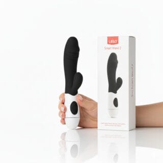 جهاز مساج نقطة الجي والبظر باللون الأسود هزاز أرنب مزدوج المحركات من سيليكون لتعزيز المتعة الزوجية مع توصيل سريع وسري داخل السعودية