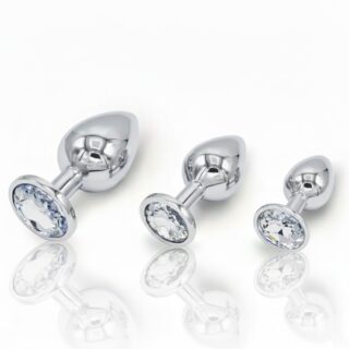 مجموعة سدادات معدنية، سدادة معدنية بكرستالة، ألعاب للبالغين، متجر ألعاب زوجية السعودية، ثلاث أحجام مختلفة، توصيل سري، الدفع عند الاستلام