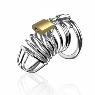 قفل قضيب استيل فاخر مع قفل نحاسي ومفاتيح – ألعاب زوجية، توصيل لجميع مناطق السعودية، الدفع عند الاستلام